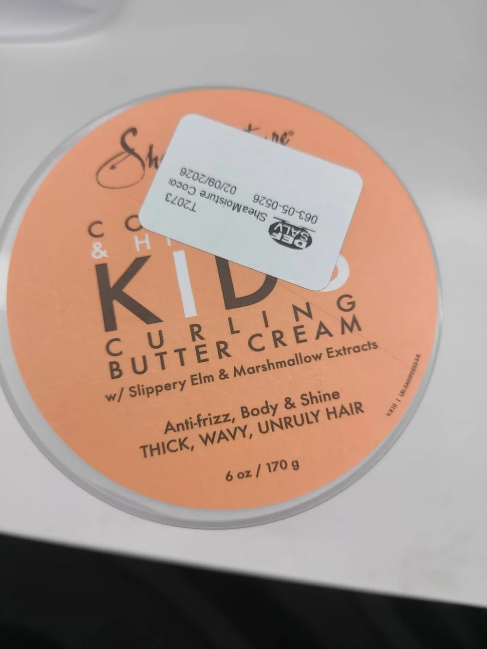 Two (2) Shea Moisture Kids Curling Butter Cream - Peach-Orange Label
